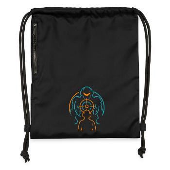 Gamer Mecha, Gaming Sight - Gymsac made from recycled material - black - Front