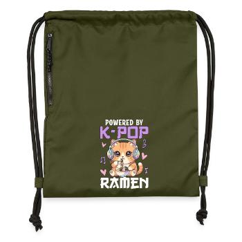 Powered By K-Pop Ramen - Turnbeutel aus Recycling-Material - military Green - Vorne