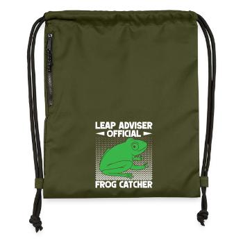 Frog Catcher Leap Adviser Official Frog - Gymsac made from recycled material - military green - Front