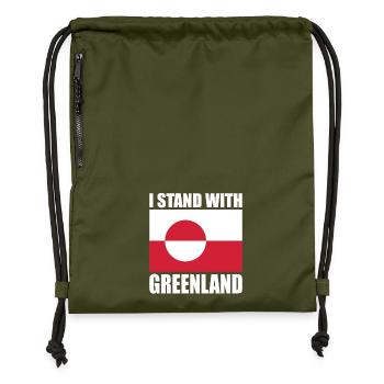 I Stand With Greenland - Turnbeutel aus Recycling-Material - military Green - Vorne