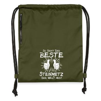 Meilleur tailleur de pierre - Sac à cordon en polyester recyclé - military green - Devant
