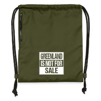 Greenland Is Not For Sale - Turnbeutel aus Recycling-Material - military Green - Vorne