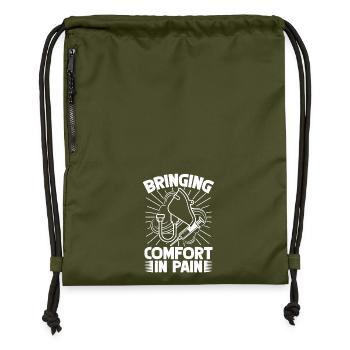 Anesthesiologist Comfort In Pain Anesthesia - Gymsac made from recycled material - military green - Front
