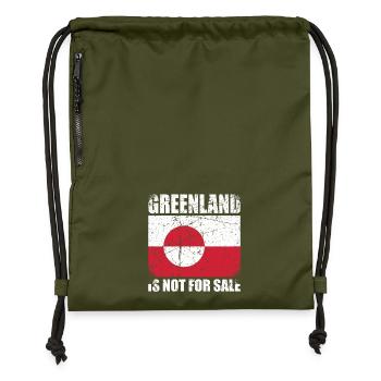 Greenland Is Not For Sale - Turnbeutel aus Recycling-Material - military Green - Vorne