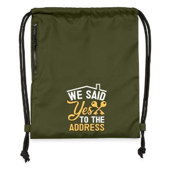 Nous avons accepté l’adresse - Sac à cordon en polyester recyclé - military green - Devant