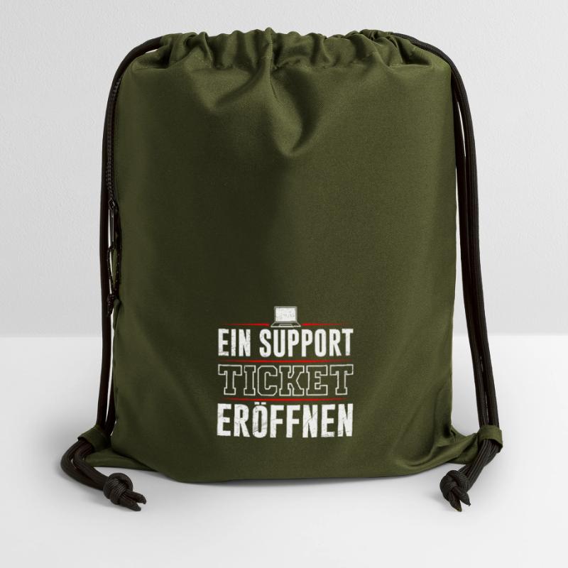 Coder EIN SUPPORT TICKET ERÖFFNEN LUSTIG Turnbeutel aus Recycling-Material