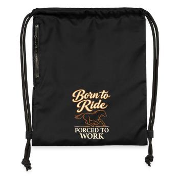 Horse People Equestrian Identity Barn - Gymsac made from recycled material - black - Front
