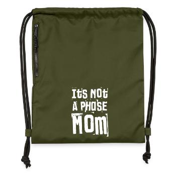 Ce n’est pas une phase Maman grunge Texte en gras - Sac à cordon en polyester recyclé - military green - Devant