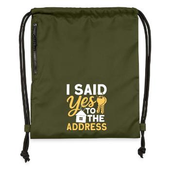 I Said Yes To The Address - Turnbeutel aus Recycling-Material - military Green - Vorne