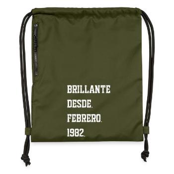 Date de naissance : février 1982 - Sac à cordon en polyester recyclé - military green - Devant