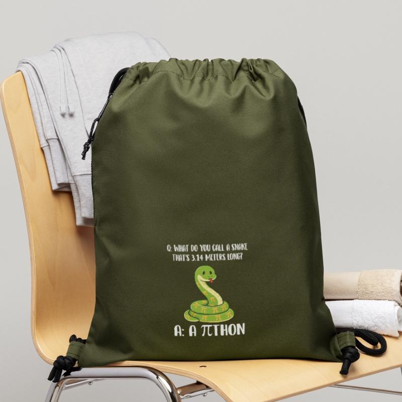Schlange, 3,14 Meter lang, Pi-Tag-Python-Witz Turnbeutel aus Recycling-Material