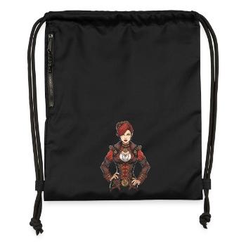 Steam Punk Schöne Frauen Steampunk - Turnbeutel aus Recycling-Material - Schwarz - Vorne