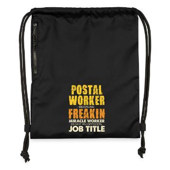 Postal Worker Freakin Miracle Tee - Turnbeutel aus Recycling-Material - Schwarz - Vorne
