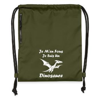 Aerial Dinosaur Attitude - Gymsac made from recycled material - military green - Front