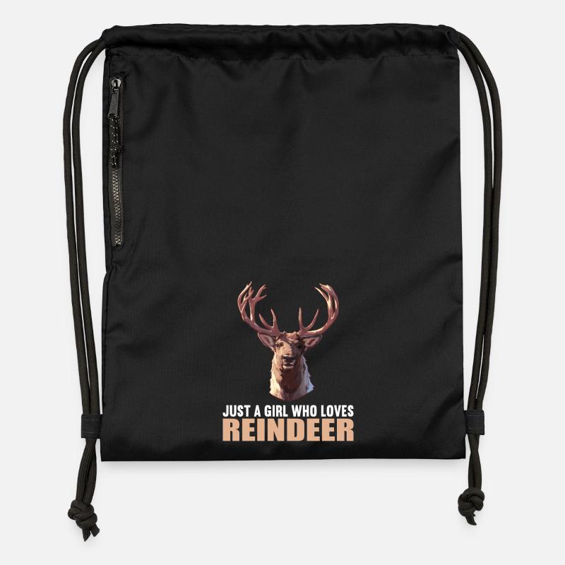 Reindeer Reindeer - Gymsac made from recycled material - black