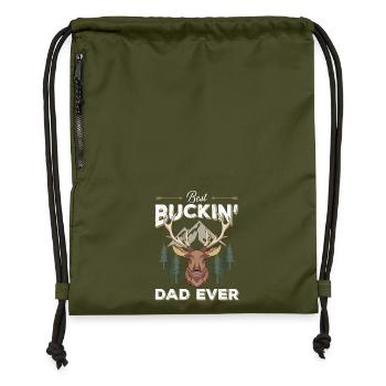 Best Buckin' Dad Ever - Turnbeutel aus Recycling-Material - military Green - Vorne