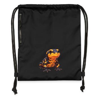 Fire Salamander Salamander - Gymsac made from recycled material - black - Front