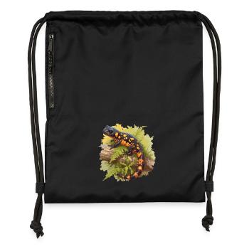 Fire Salamander Salamander - Gymsac made from recycled material - black - Front
