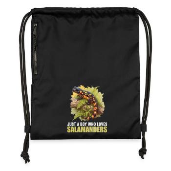 Fire Salamander Salamander - Gymsac made from recycled material - black - Front