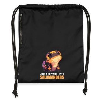 Fire Salamander Salamander - Gymsac made from recycled material - black - Front