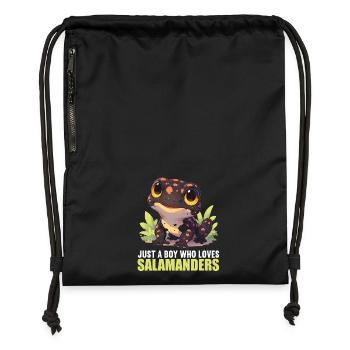 Fire Salamander Salamander - Gymsac made from recycled material - black - Front