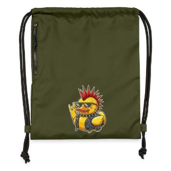 Punkente mit Spike-Sonnenbrille - Turnbeutel aus Recycling-Material - military Green - Vorne