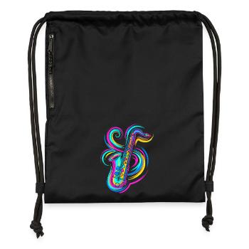 Saxophone - Sac à cordon en polyester recyclé - noir - Devant