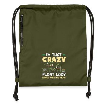 Plant Lover Plant Woman Funny Plants - Gymsac made from recycled material - military green - Front