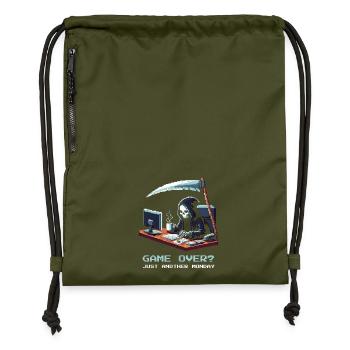 Fin du jeu : Vie quotidienne | Humour de métier de croque-mort - Sac à cordon en polyester recyclé - military green - Devant