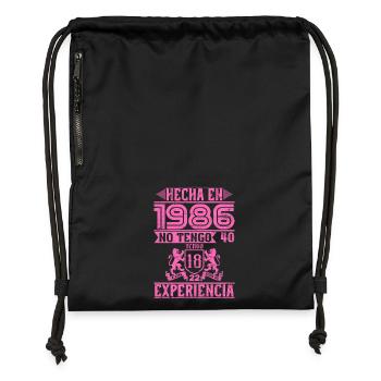 Born in 1985: 18 Years of Experience - Gymsac made from recycled material - black - Front