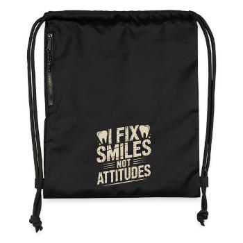 Orthodontic Hygienist I Fix Smiles Dental Health - Gymsac made from recycled material - black - Front