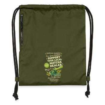Support Your Local Matcha Dealer Green Tea Matcha - Turnbeutel aus Recycling-Material - military Green - Vorne