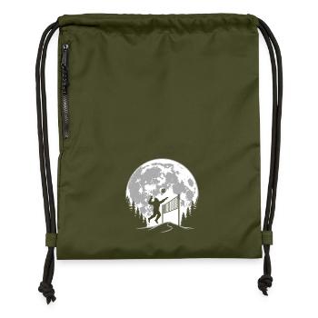 Bigfoot Volleyballspieler - Turnbeutel aus Recycling-Material - military Green - Vorne