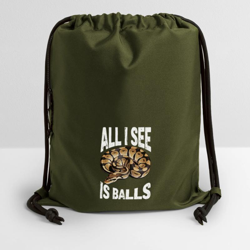 Python roi Serpents Amateurs de terrarium Python Sac à cordon en polyester recyclé