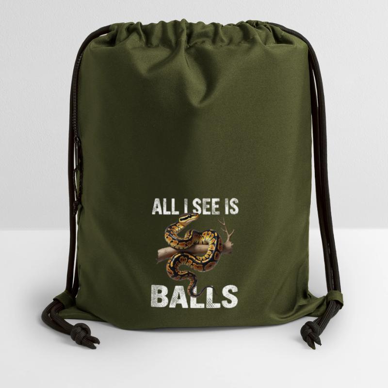 Python roi Serpents Amateurs de terrarium Python Sac à cordon en polyester recyclé