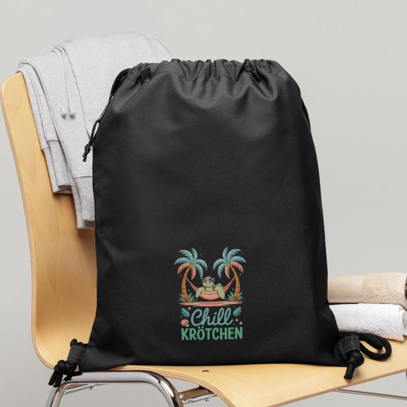Chill Toad Cool Turtle In Hammock Gymsac made from recycled material