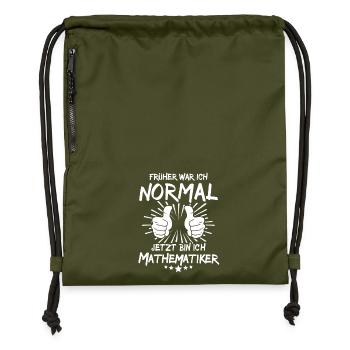 Mathematician - Gymsac made from recycled material - military green - Front