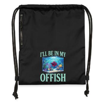 Aquarium Ich werde in meinem Offish-Aquarium sein - Turnbeutel aus Recycling-Material - Schwarz - Vorne