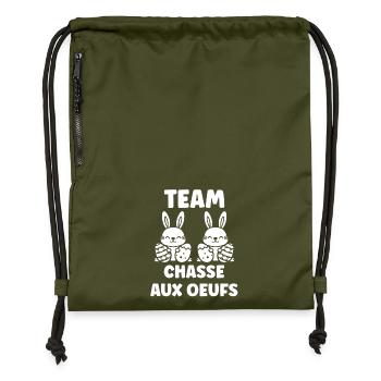 chasse aux oeufs - Sac à cordon en polyester recyclé - military green - Devant