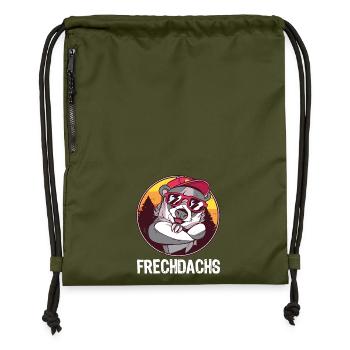 Cheeky – The Cheeky Rogue - Gymsac made from recycled material - military green - Front