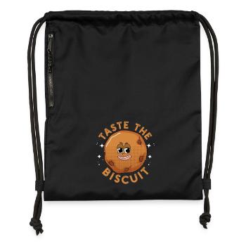 Taste the Biscuit - Gymsac made from recycled material - black - Front