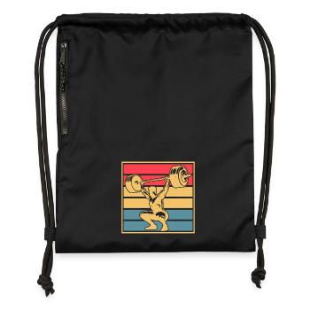 Fitness Motivation Bodybuilder Weightlifter - Gymsac made from recycled material - black - Front