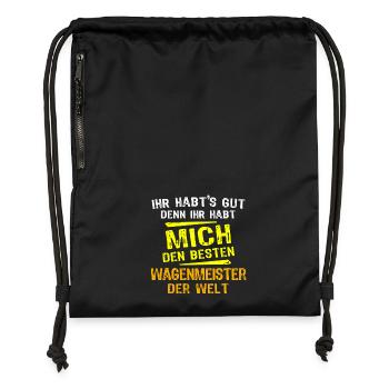 Don Wagenmeister - Sac à cordon en polyester recyclé - noir - Devant