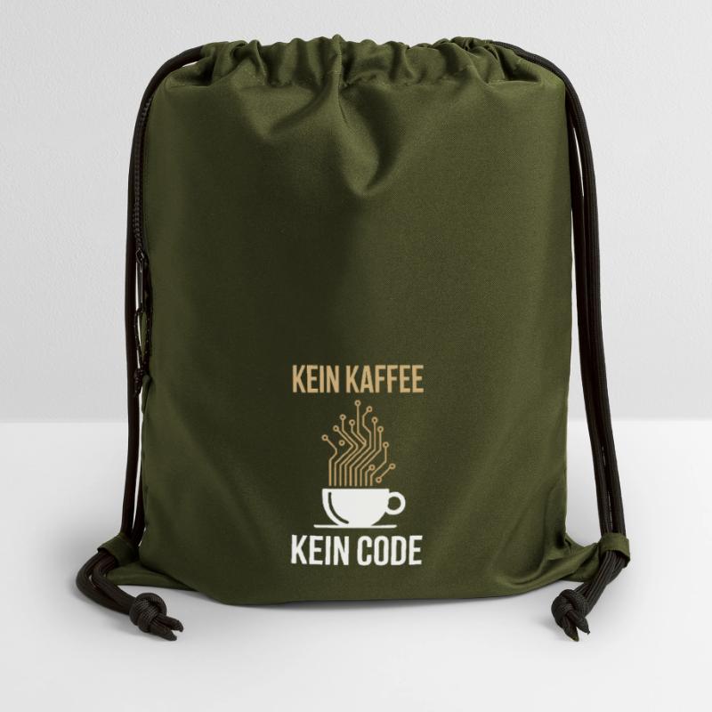 Kein Kaffee Kein Code Programmierer Informatiker Turnbeutel aus Recycling-Material