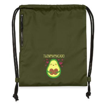 Zwilling Mutter Zwillinge Mama Geschenk - Turnbeutel aus Recycling-Material - military Green - Vorne