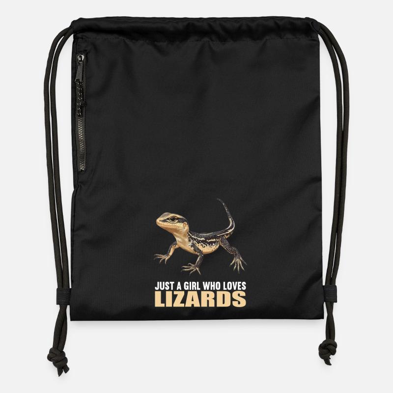 Lizards Lizard - Gymsac made from recycled material - black
