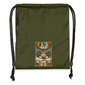 Autorennen Motorsport If Lost Return To Paddock - Turnbeutel aus Recycling-Material - military Green - Vorne