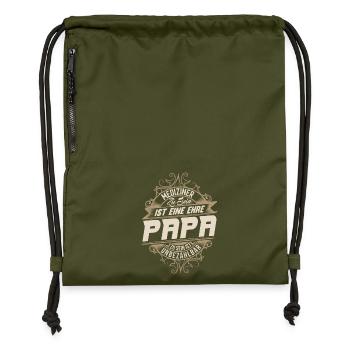 Mediziner Papa - Turnbeutel aus Recycling-Material - military Green - Vorne