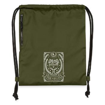 The Vegan Tarot Karte Okkultes Design - Turnbeutel aus Recycling-Material - military Green - Vorne