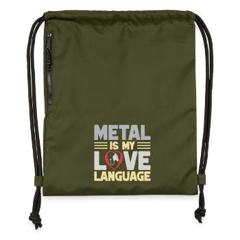 Anesthesiologist Metal My Love Anesthesia - Gymsac made from recycled material - military green - Front